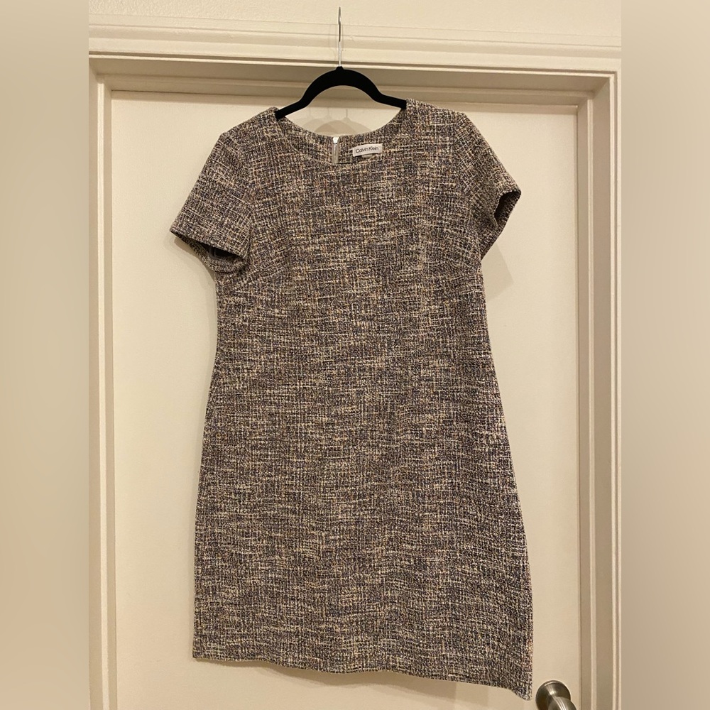 Calvin Klein Heathered Gray Shift Dress